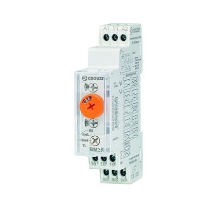 Crouzet Timer Bm2R Syr-Line DIN Rail Mount 17.5 MM - 2 Relays 8A BM2R08MV1